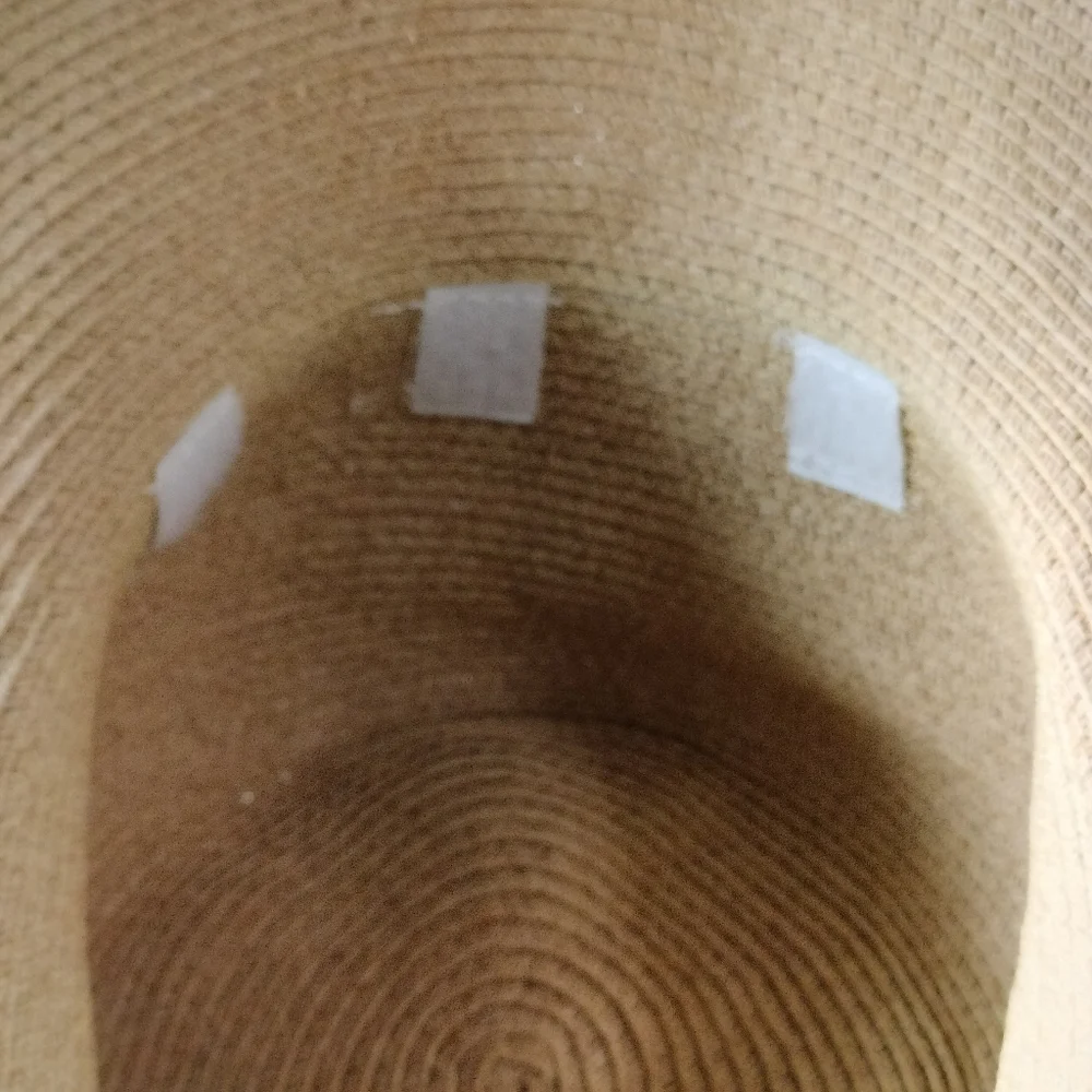 Cappelli Stylish Tan White Sun Hat Pool Beach Resort Travel Gardening - Picture 4 of 8